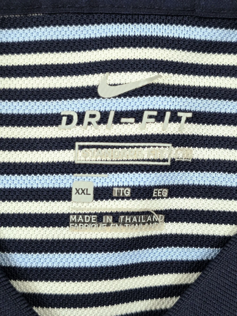 Nike Dri-FIT Texas Longhorns Golf Polo Shirt Striped Men XXL Performance